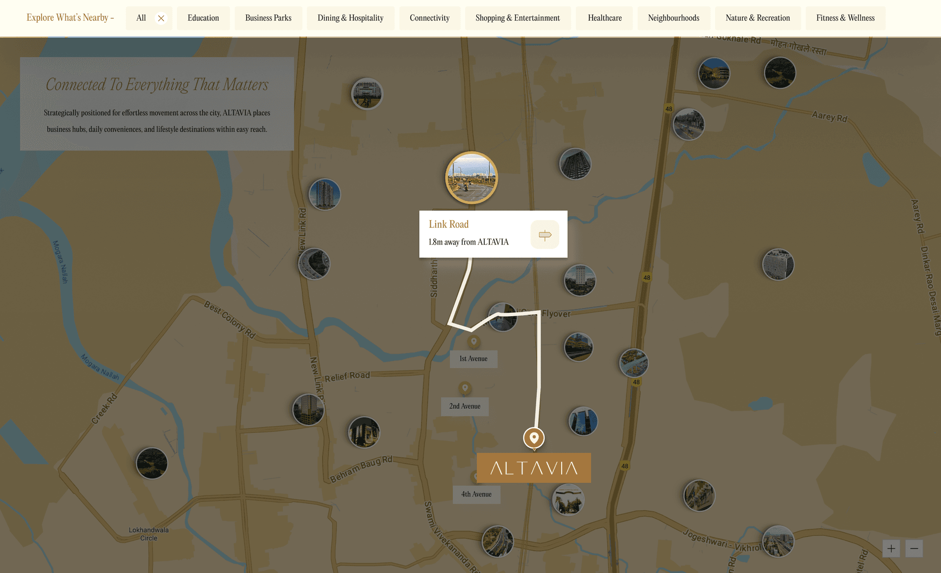 5th Avenue SunteckCity Location & Connectivity Map